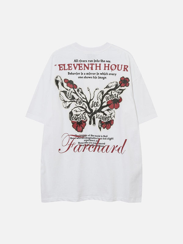 AlanBalen® - Irregular Butterfly Print Tee AlanBalen