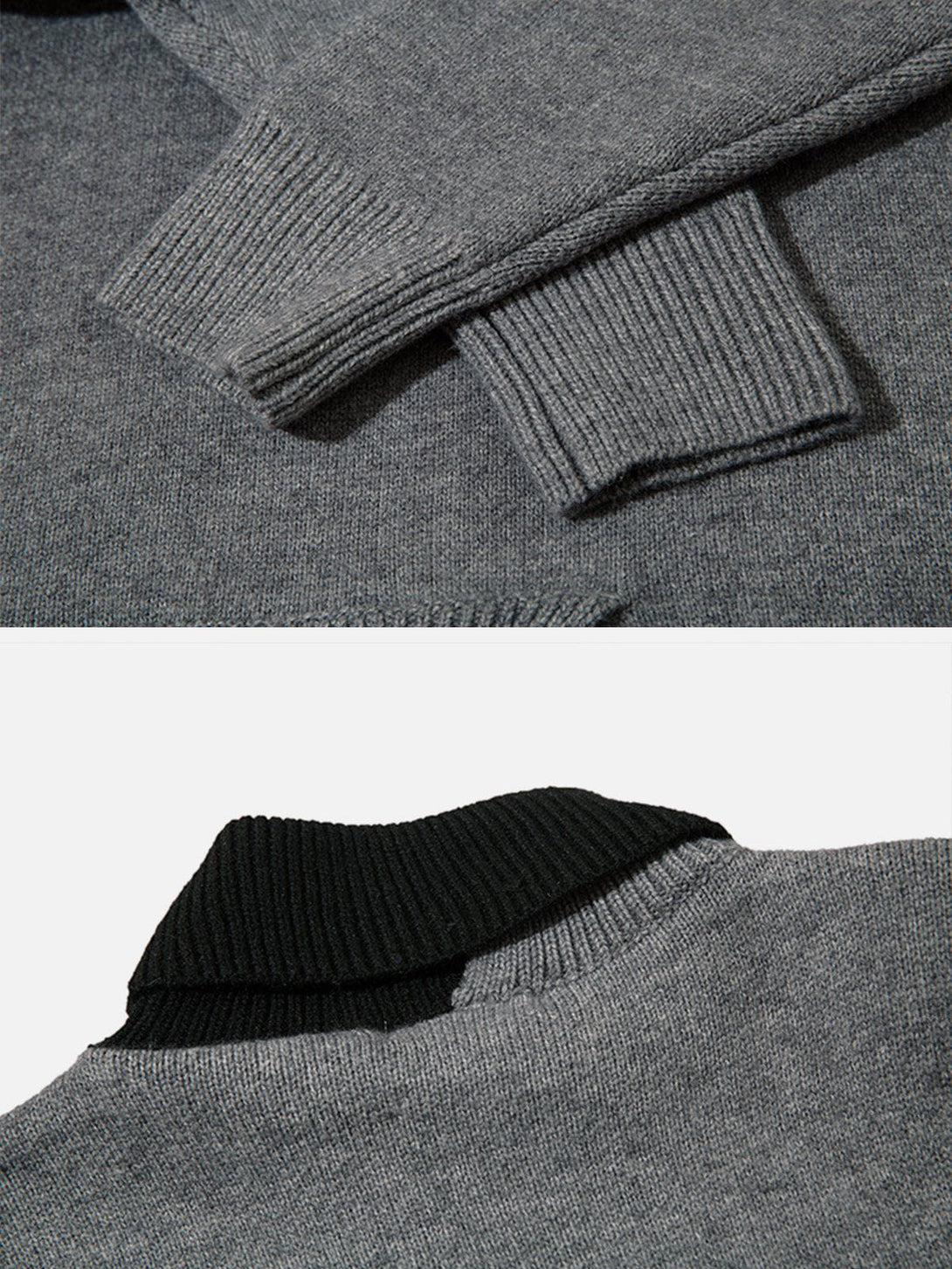 AlanBalen® - Irregular Fake Two-piece Knit Sweater AlanBalen
