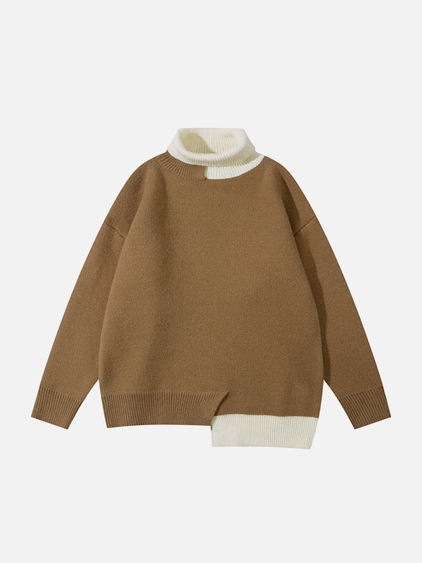 AlanBalen® - Irregular Fake Two-piece Knit Sweater AlanBalen