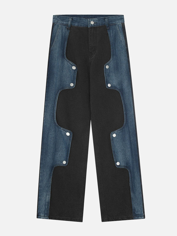 AlanBalen® - Irregular Patchwork Jeans AlanBalen