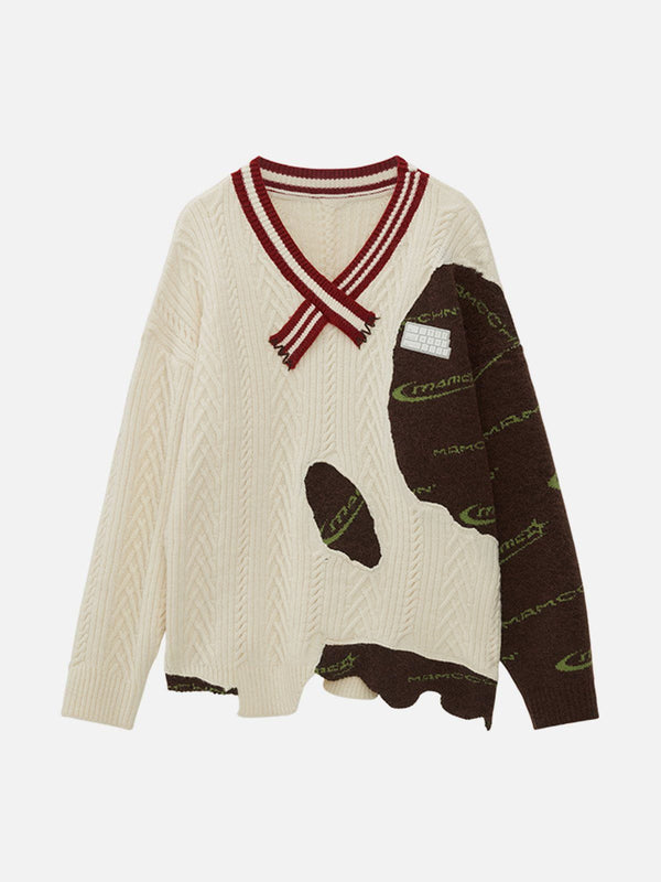 AlanBalen® - Irregular Patchwork Sweater AlanBalen