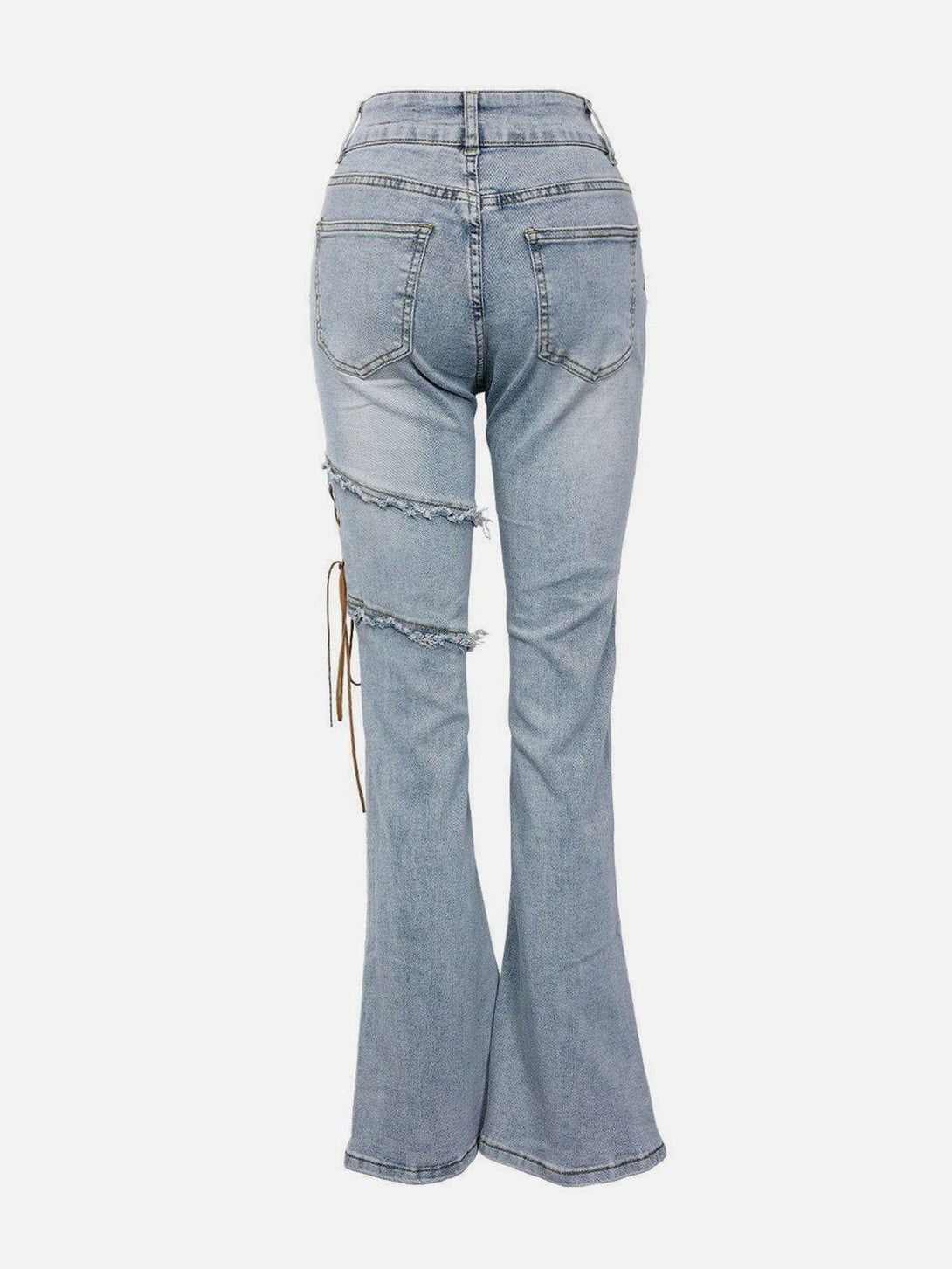 AlanBalen® - Irregular Strap Flared Jeans AlanBalen