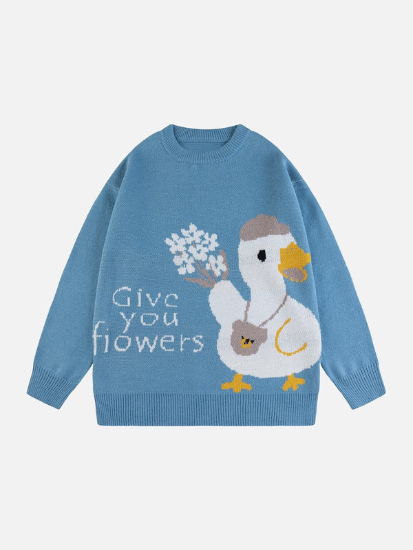 AlanBalen® - Jacquard Cartoon Duck Sweater AlanBalen