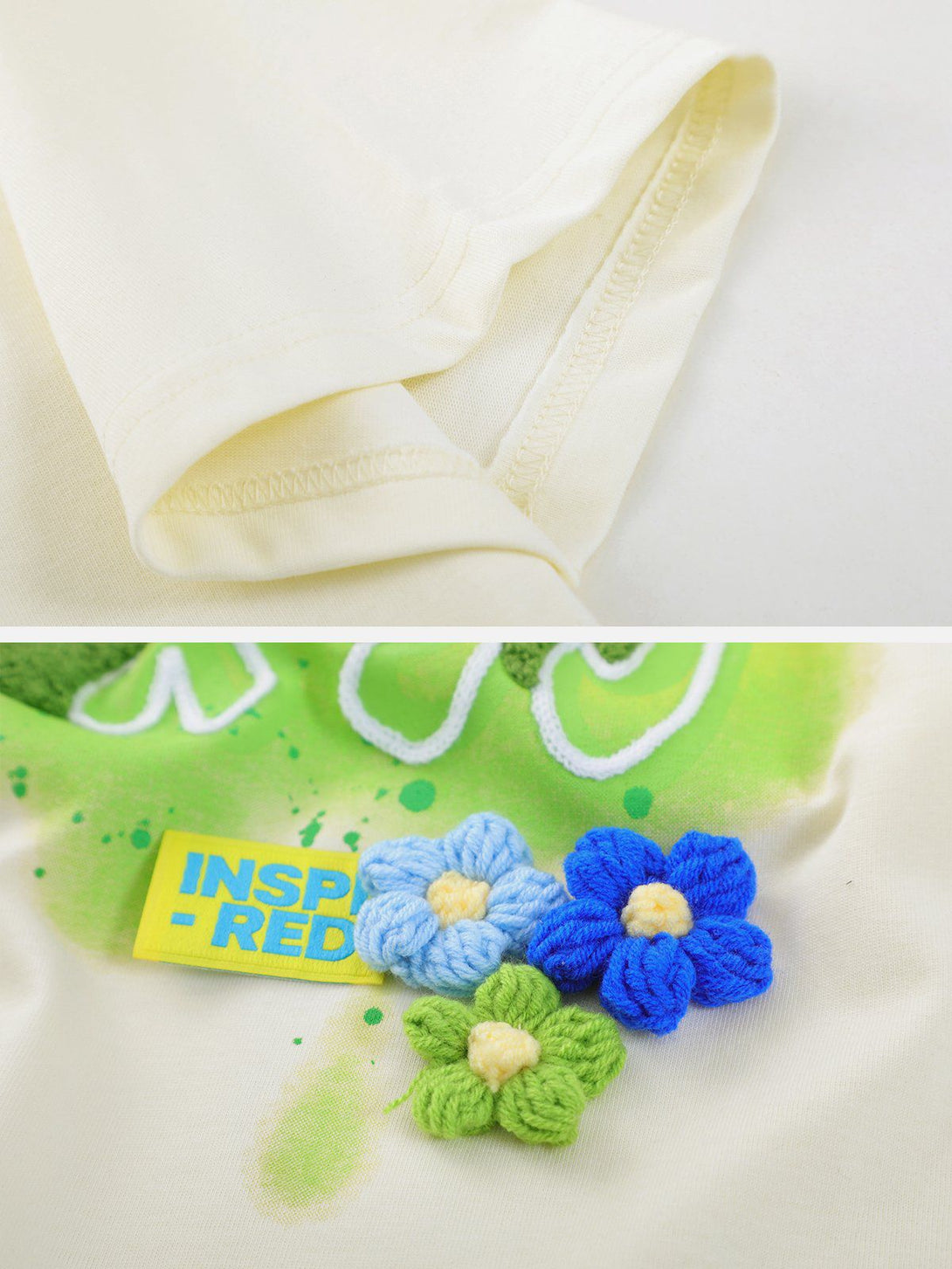 AlanBalen® - Knitting Embroidery Flowers TEE AlanBalen