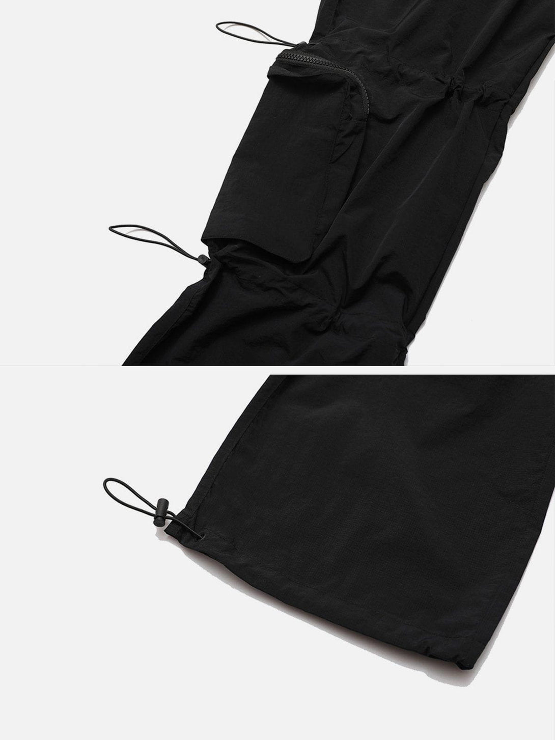 AlanBalen® - Large Multiple Pockets Drawstring Decoration Cargo Pants AlanBalen