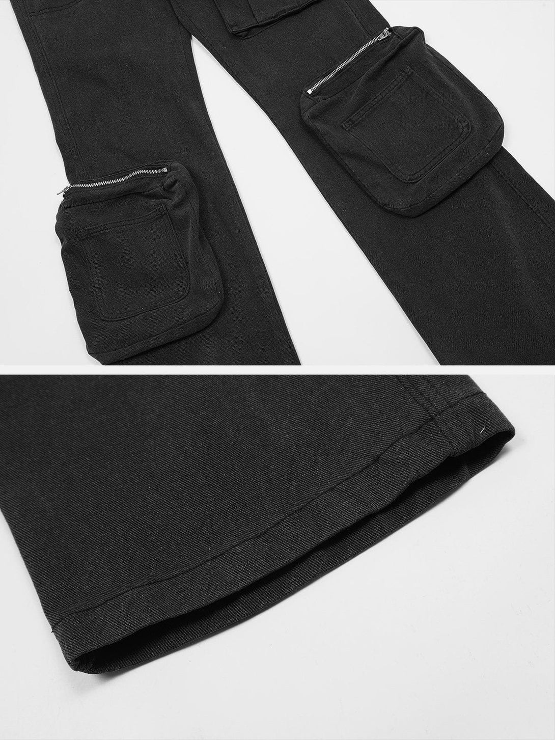 AlanBalen® - Large Pocket Patchwork Jeans AlanBalen