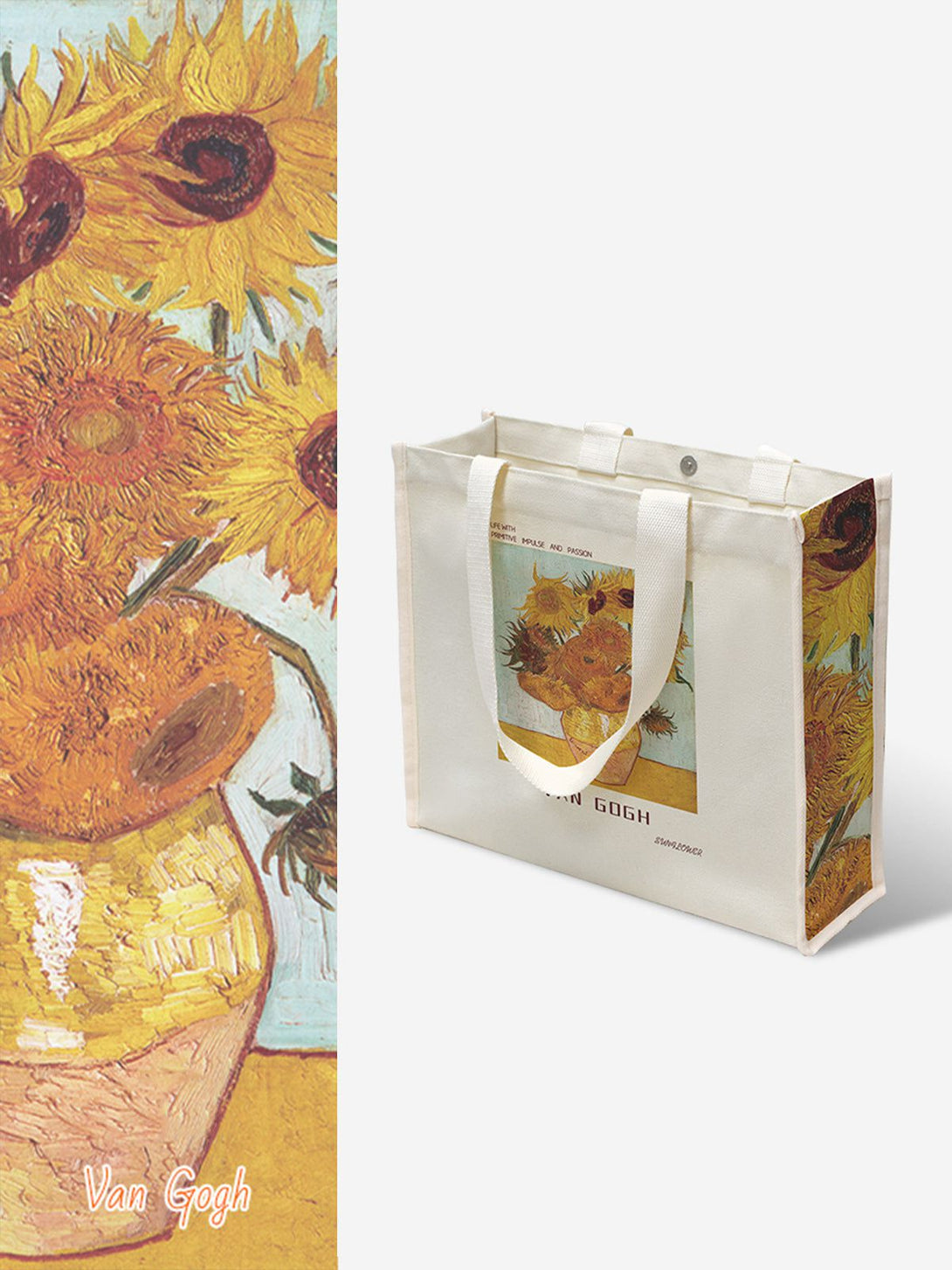 AlanBalen® - Large Van Gogh Canvas Tote Bag AlanBalen