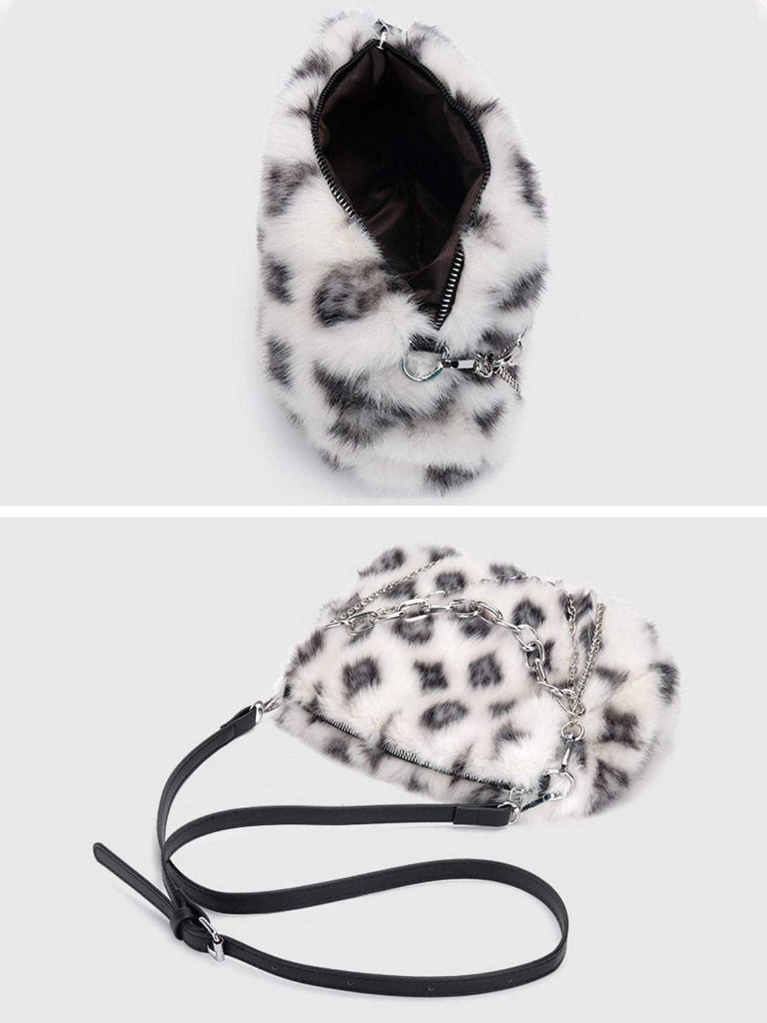 AlanBalen® - Leopard Fleece Chain Bag AlanBalen