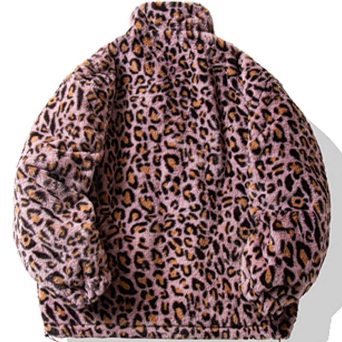 AlanBalen® - Leopard Print All Over Plush Winter Coat AlanBalen