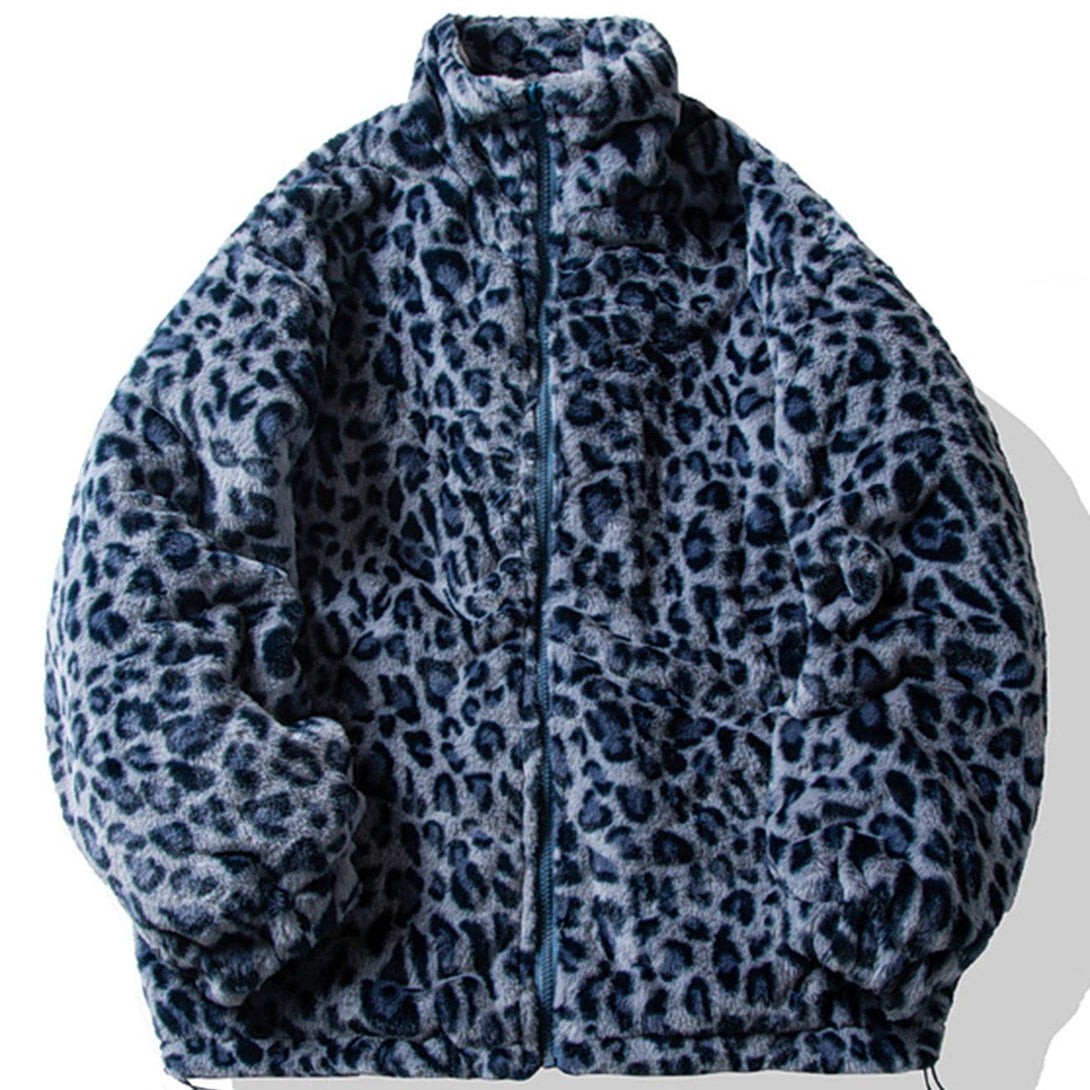 AlanBalen® - Leopard Print All Over Plush Winter Coat AlanBalen
