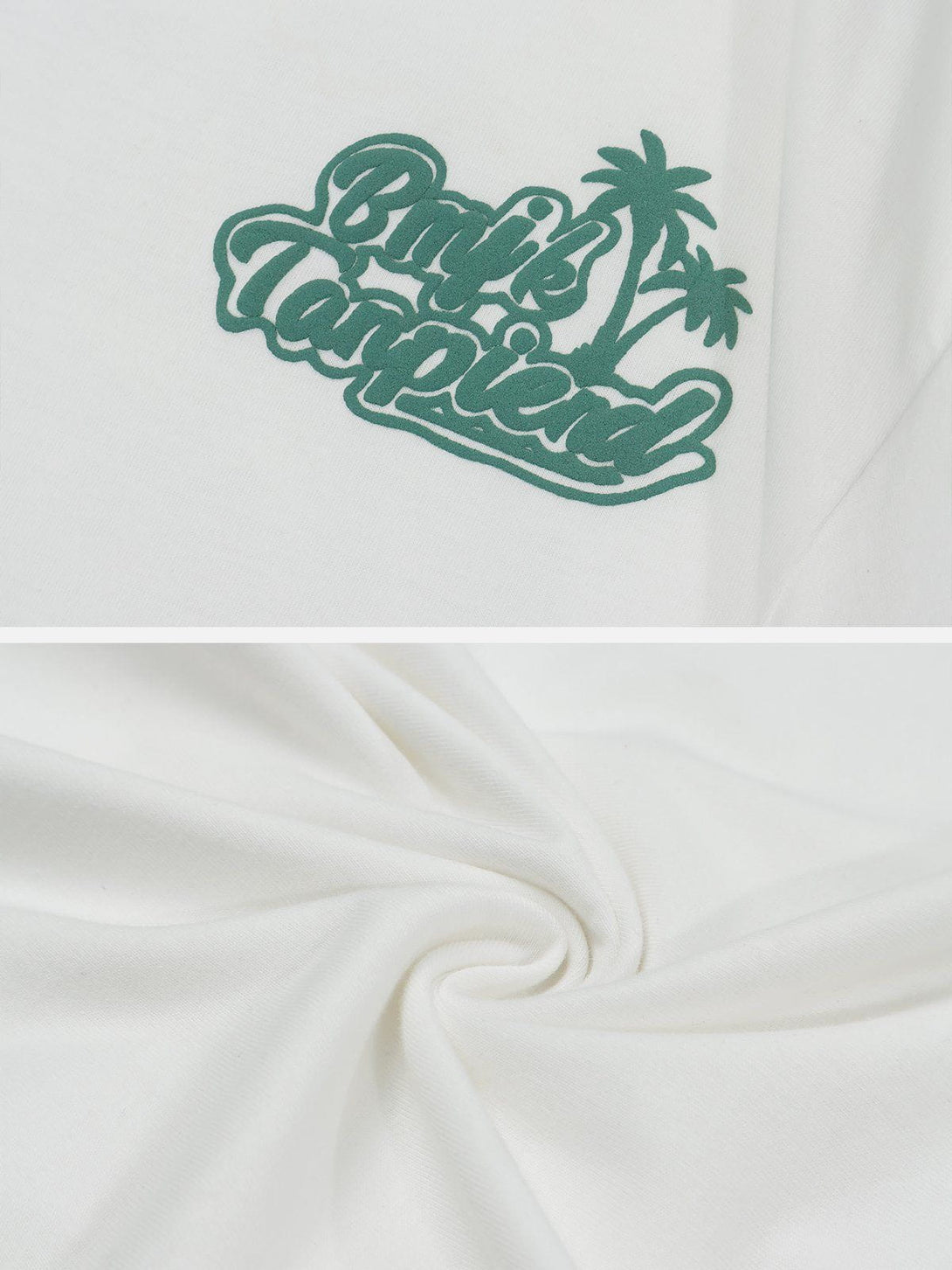 AlanBalen® - Letter Coconut Palm Print Tee AlanBalen