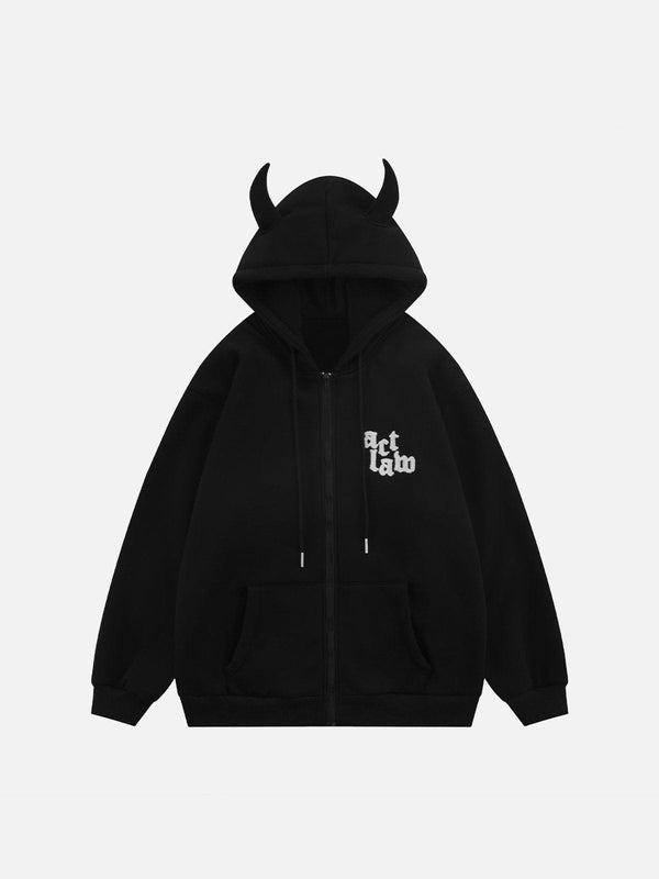 AlanBalen® - Letter Devil Head Hoodie AlanBalen