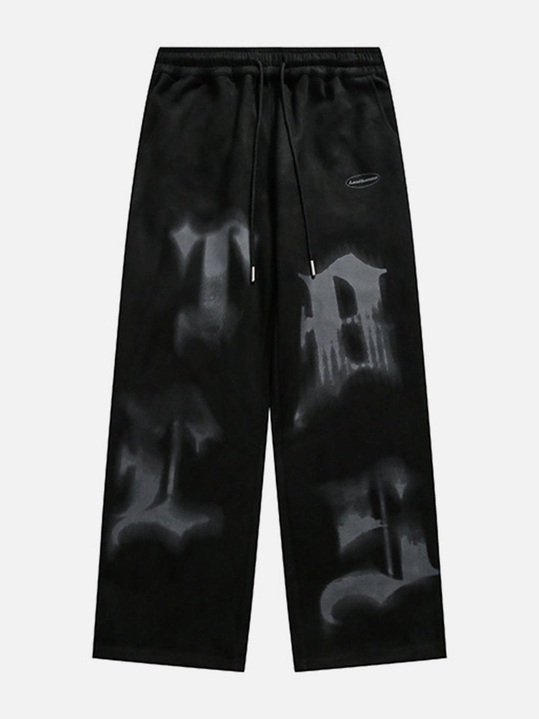 AlanBalen® - Letter Dip-dye Drawstring Pants AlanBalen