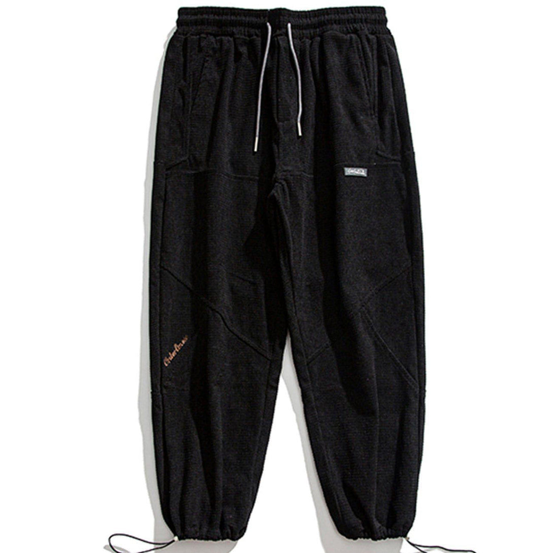 AlanBalen® - Letter Embroidered Check Sweatpants AlanBalen