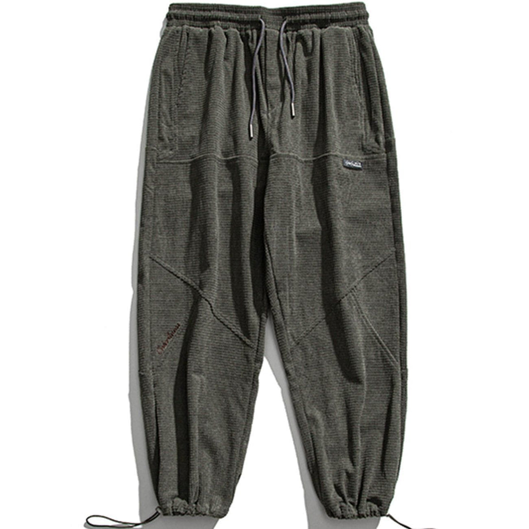 AlanBalen® - Letter Embroidered Check Sweatpants AlanBalen