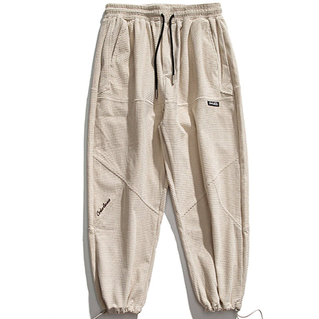 AlanBalen® - Letter Embroidered Check Sweatpants AlanBalen