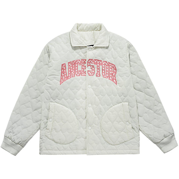 AlanBalen® - Letter Embroidery Embossing Winter Coat AlanBalen