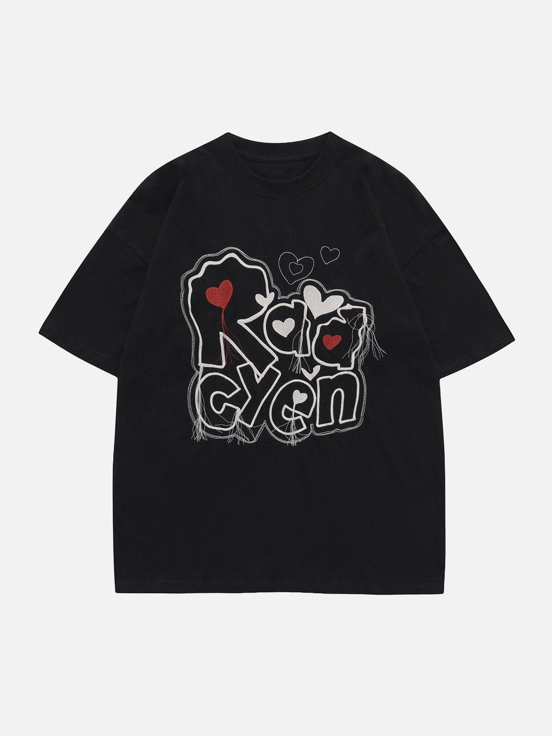 AlanBalen® - Letter Embroidery Heart Element Tee AlanBalen