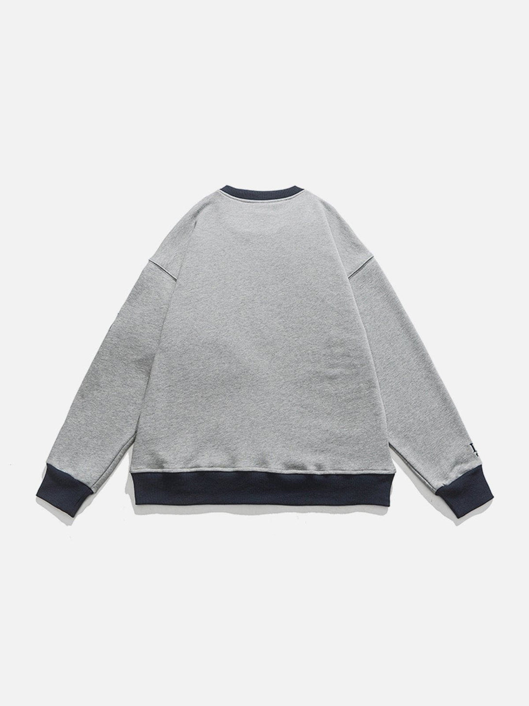 AlanBalen® - Letter Embroidery Patchwork Sweatshirt AlanBalen