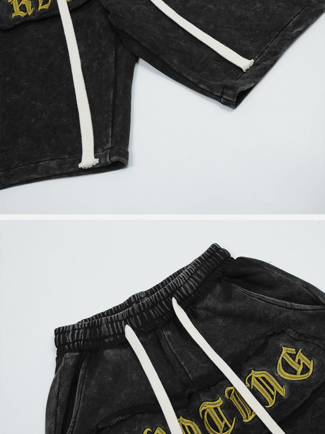 AlanBalen® - Letter Embroidery Shorts AlanBalen