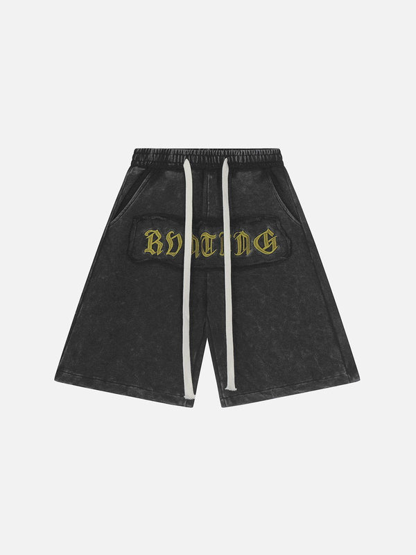 AlanBalen® - Letter Embroidery Shorts AlanBalen