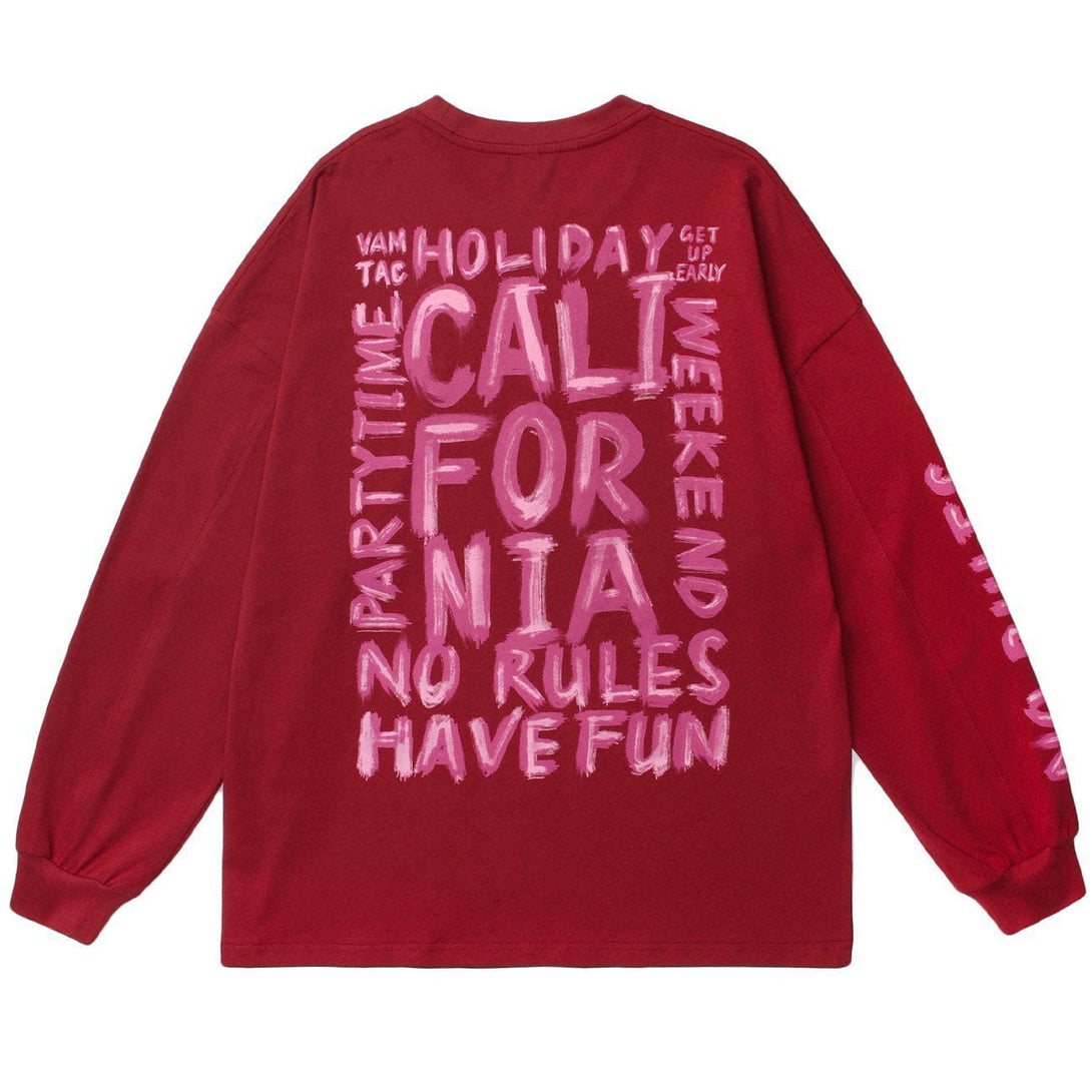 AlanBalen® - Letter Graffiti Long Sleeves AlanBalen