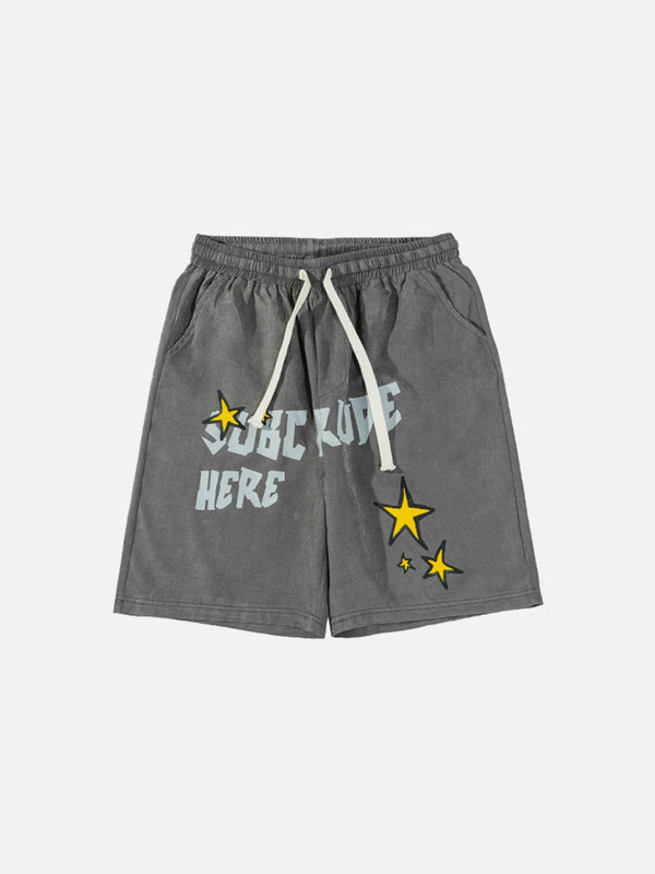 AlanBalen® - Letter Stars Graphic Shorts AlanBalen