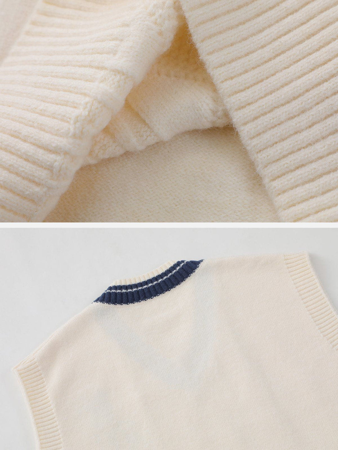 AlanBalen® - Lettered Star Embroidery Sweater Vest AlanBalen