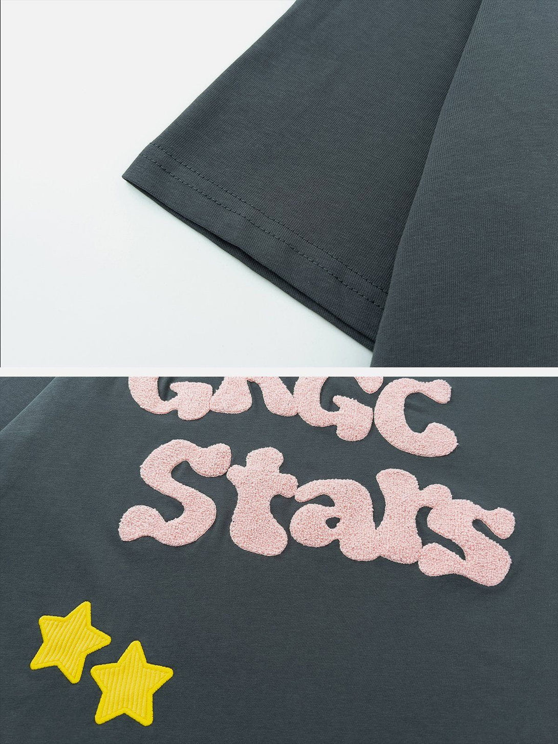 AlanBalen® - Lettered Star Embroidery Tee AlanBalen