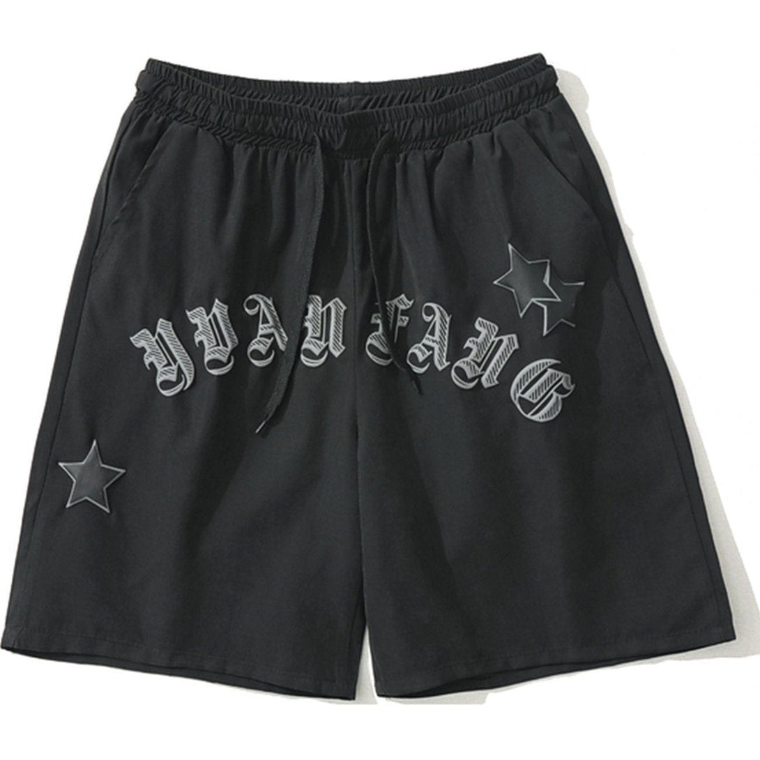 AlanBalen® - Letters Drawstring Shorts AlanBalen