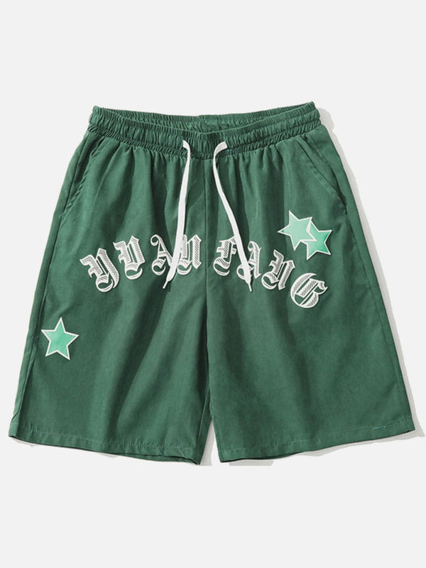 AlanBalen® - Letters Drawstring Shorts AlanBalen