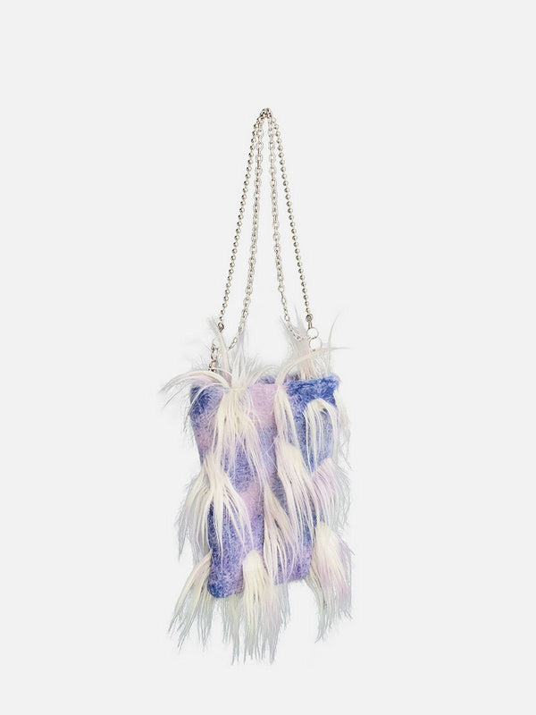 AlanBalen® - Lilac Plush Fringe Crossbody Bag AlanBalen