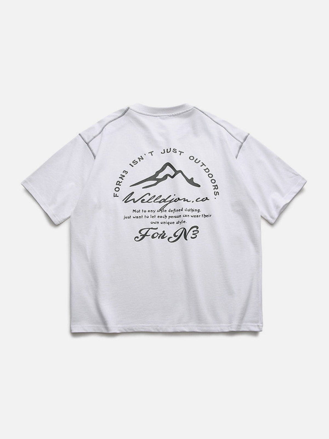 AlanBalen® - Line Mountain Letter Print Tee AlanBalen