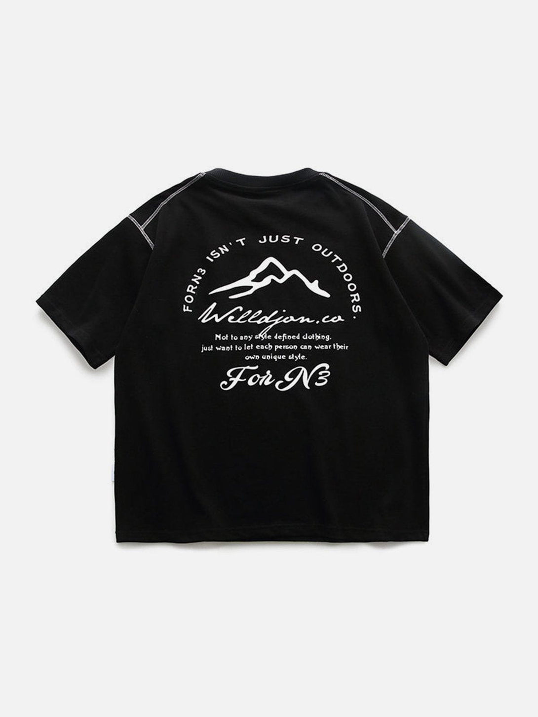 AlanBalen® - Line Mountain Letter Print Tee AlanBalen