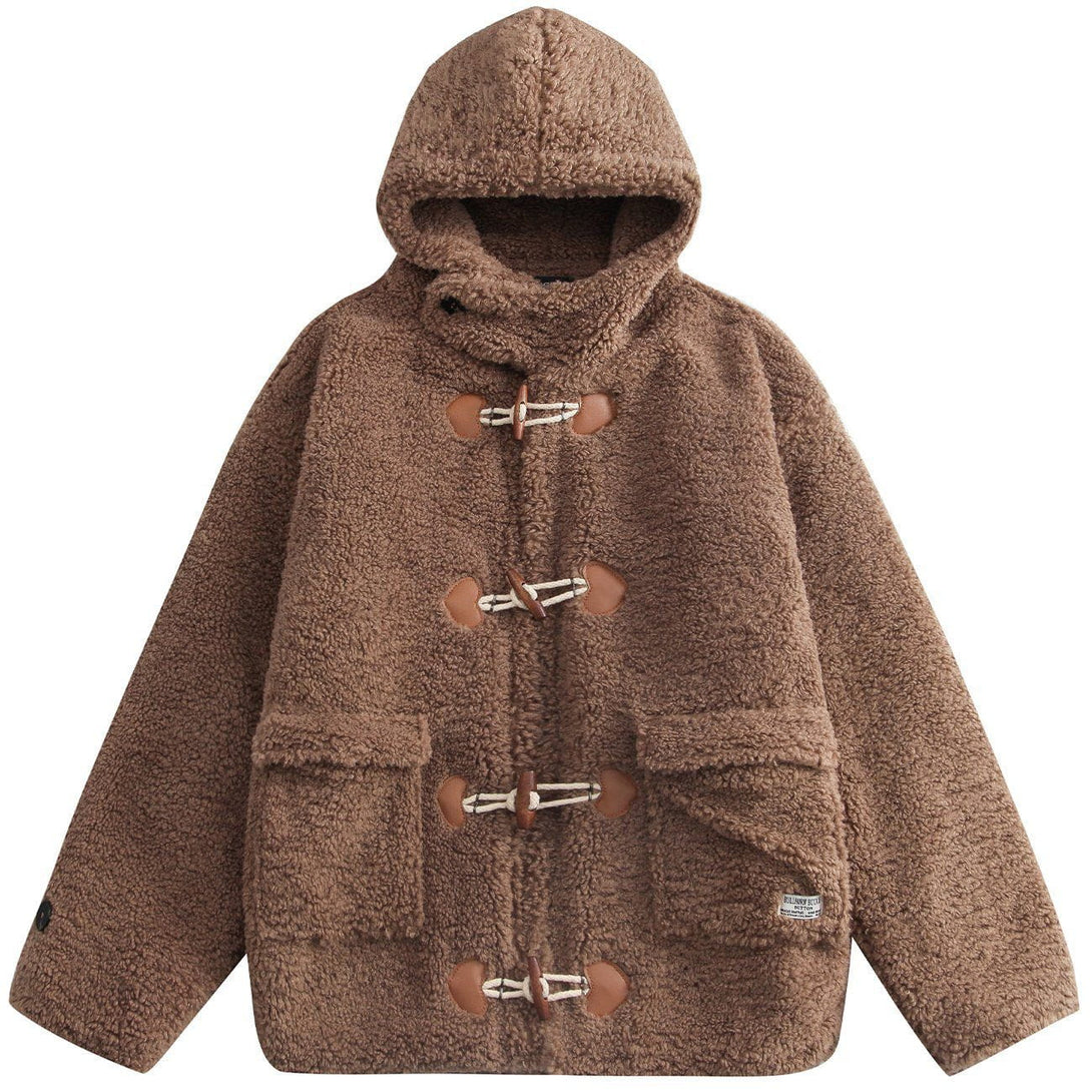 AlanBalen® - Love Button Hood Sherpa Winter Coat AlanBalen