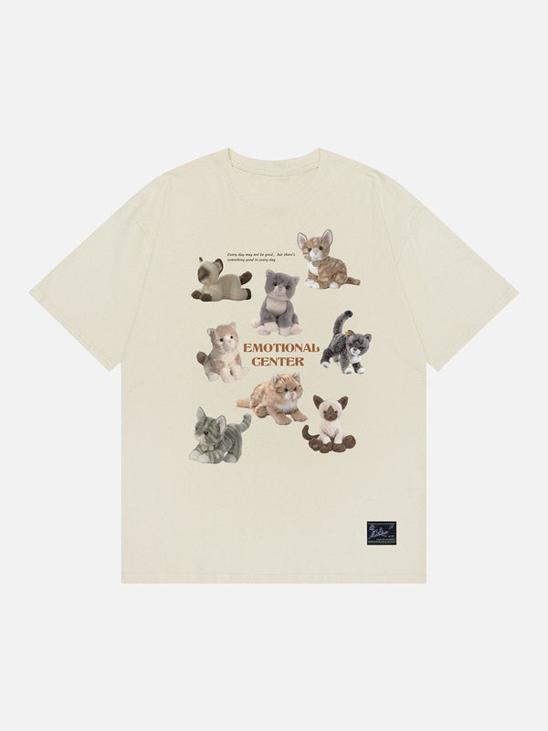 AlanBalen® - Male Cats Print Tee AlanBalen