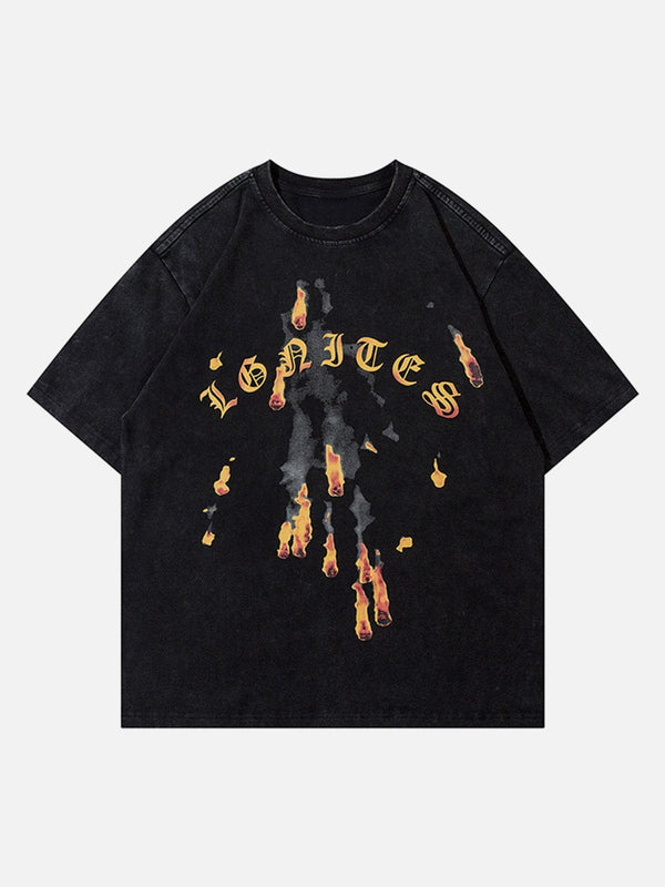 AlanBalen® - Meteorite Flame Print Tee AlanBalen