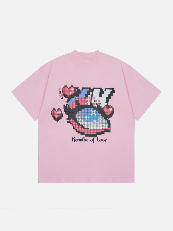 AlanBalen® - Mosaic Pixel Heart Graphic Tee AlanBalen