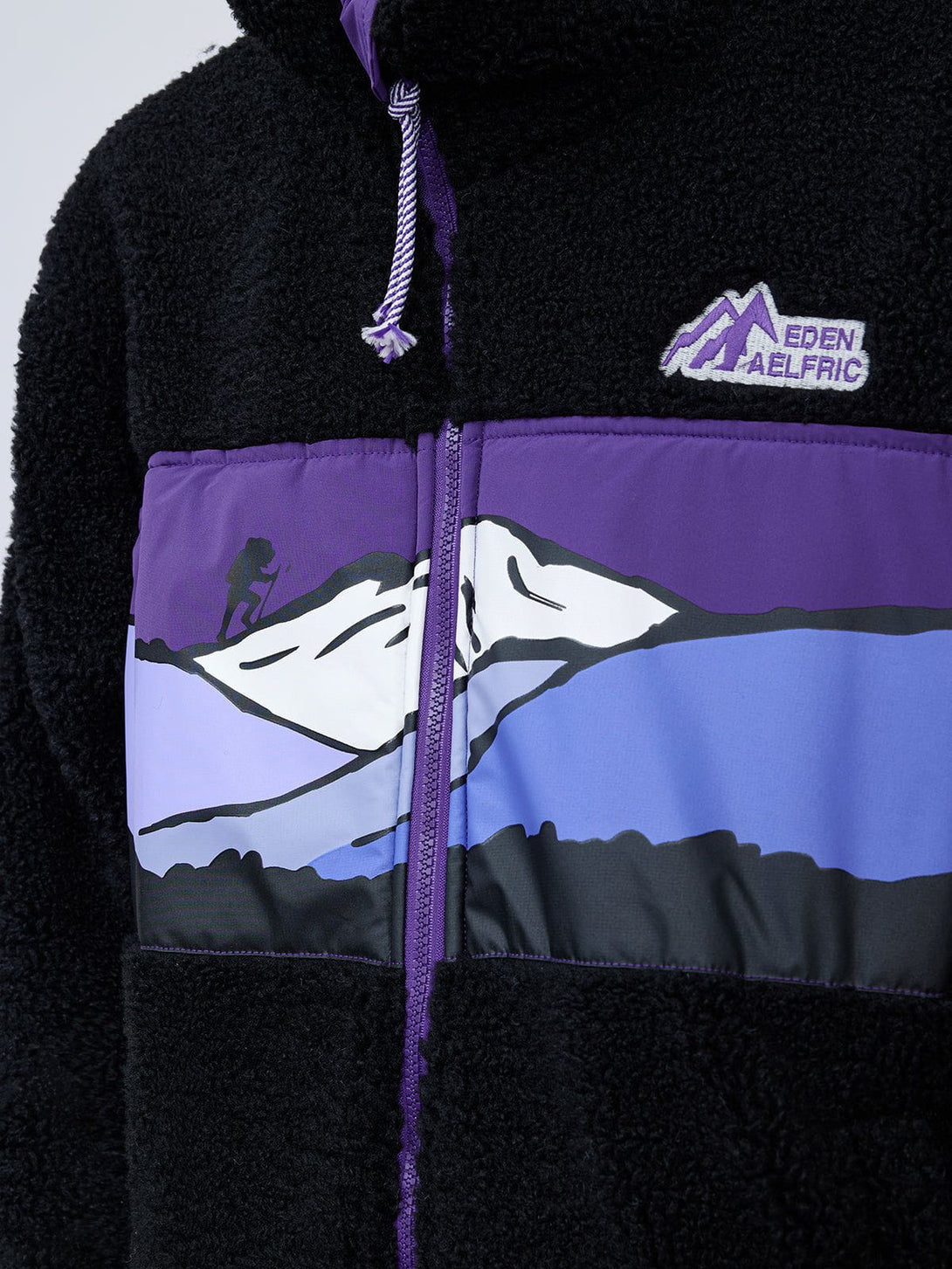 AlanBalen® - Mountains Patchwork Sherpa Coat AlanBalen