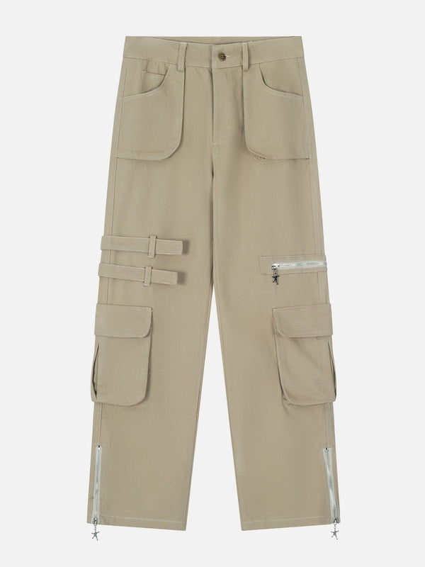 AlanBalen® - Multi-Pocket Zippered Cargo Pants AlanBalen