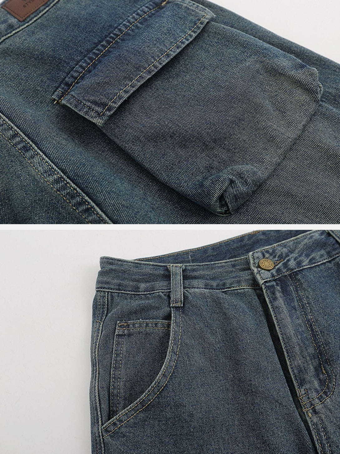 AlanBalen® - Multi-pocket Cargo Jeans AlanBalen