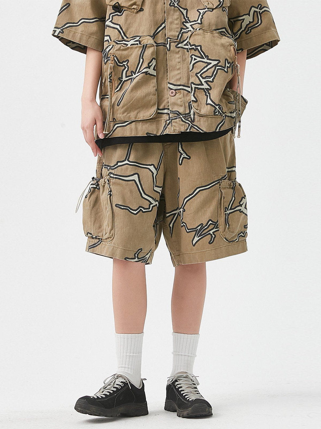 AlanBalen® - Multiple Pockets Drawstring Shorts AlanBalen