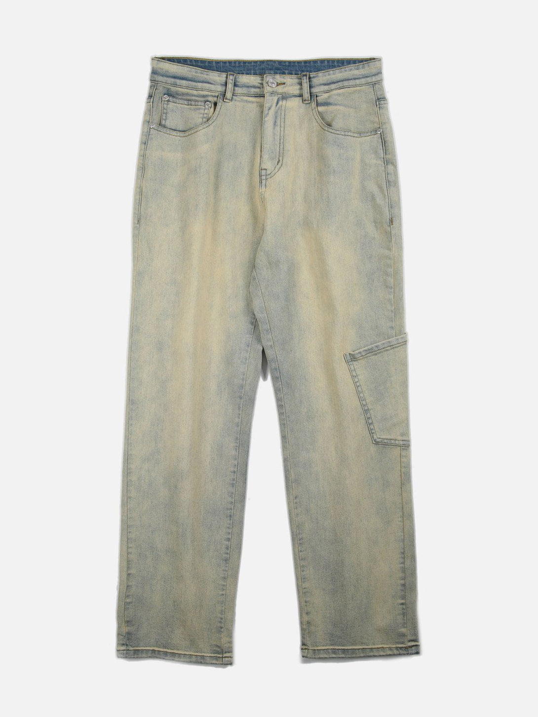 AlanBalen® - Multiple Pockets Washed Jeans AlanBalen