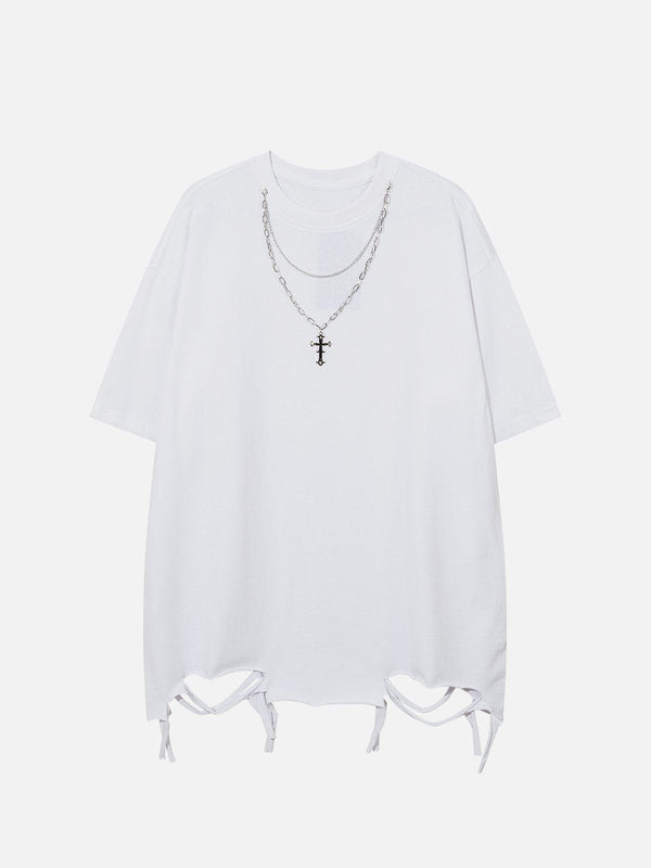 AlanBalen® - Necklace Broken Holes Tee AlanBalen