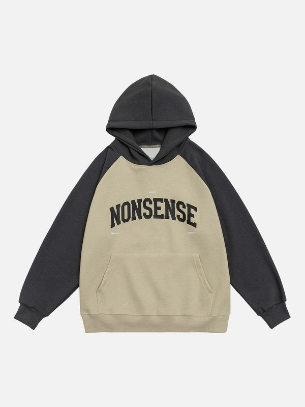 AlanBalen® - Nonsense Print Raglan Hoodie AlanBalen