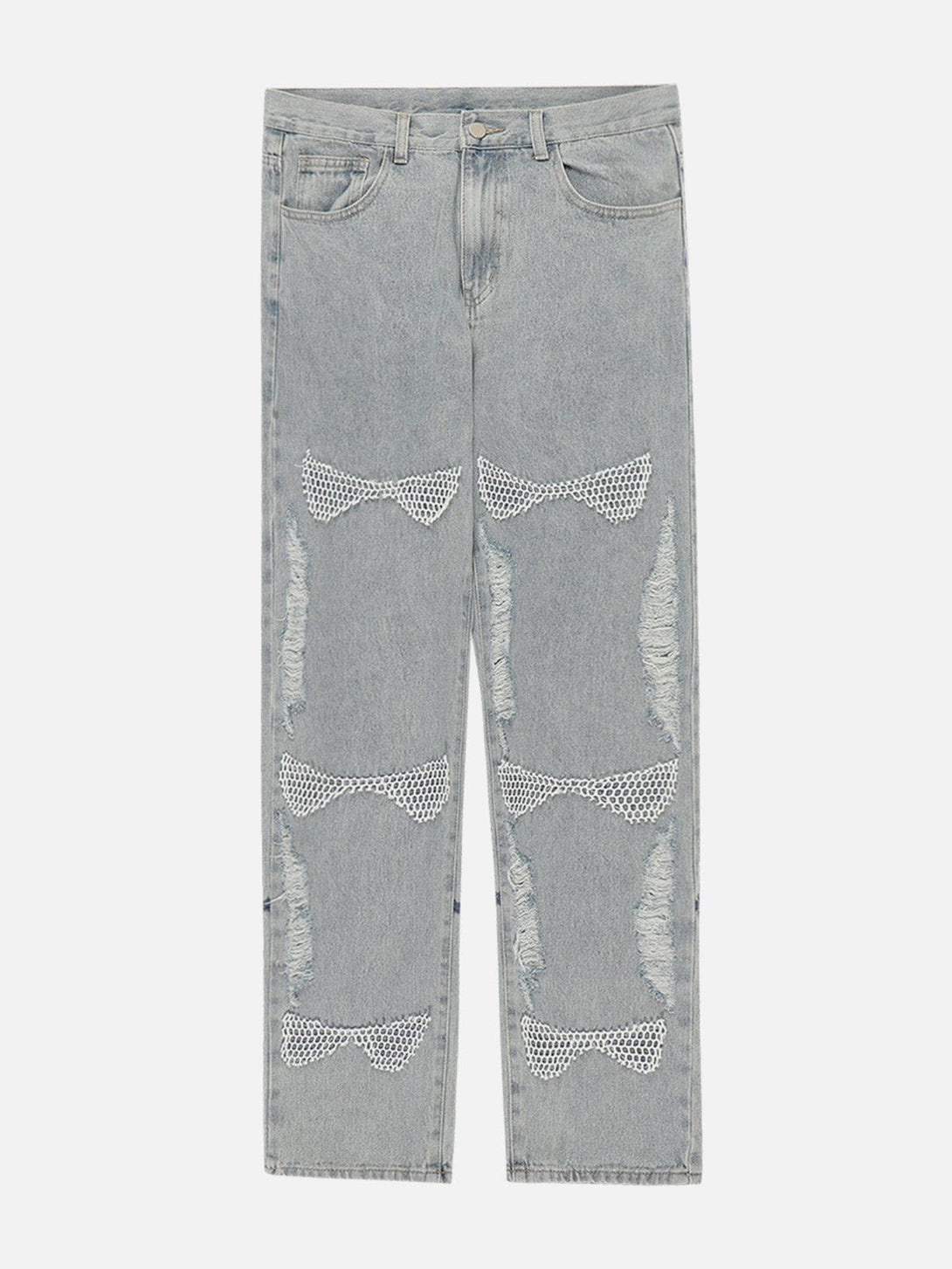 AlanBalen® - Openwork Patch Jeans AlanBalen