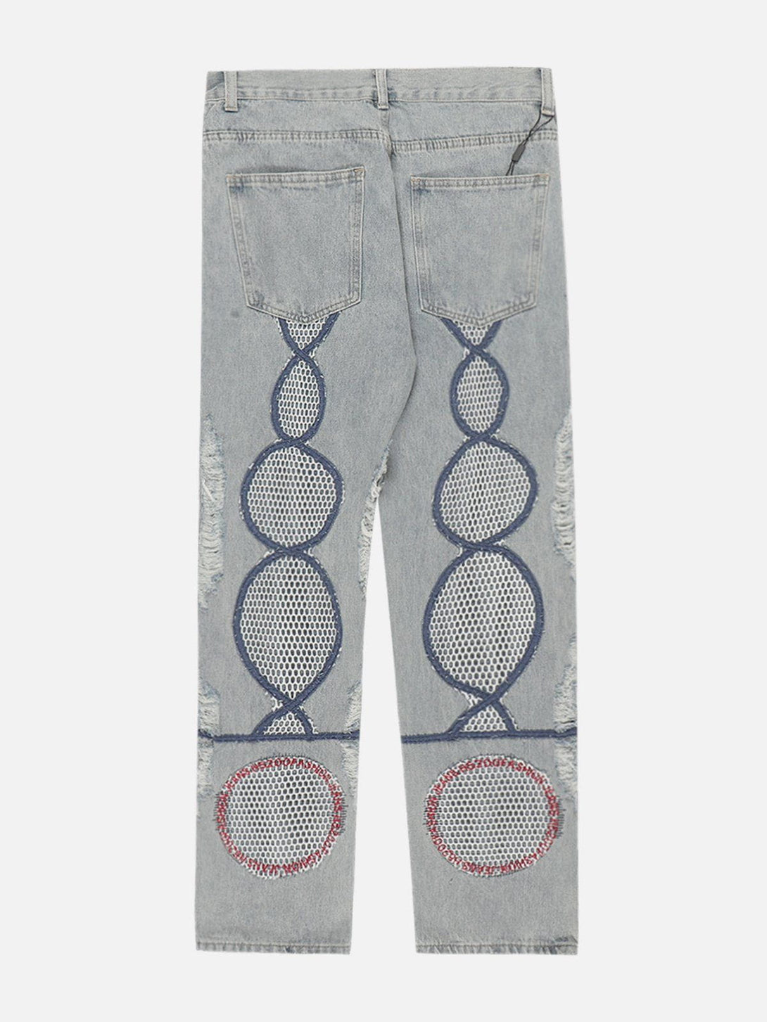 AlanBalen® - Openwork Patch Jeans AlanBalen