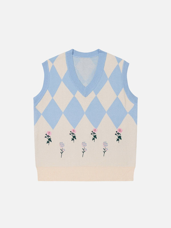 AlanBalen® - PLAID Color Matching Sweater Vest AlanBalen