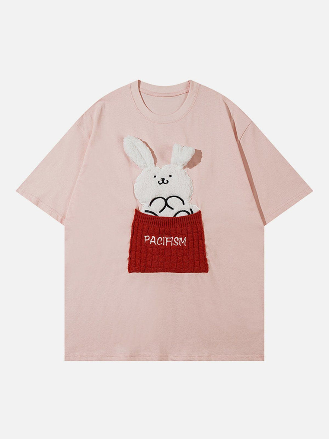 AlanBalen® - Patch Embroidery Rabbit Print Tee AlanBalen