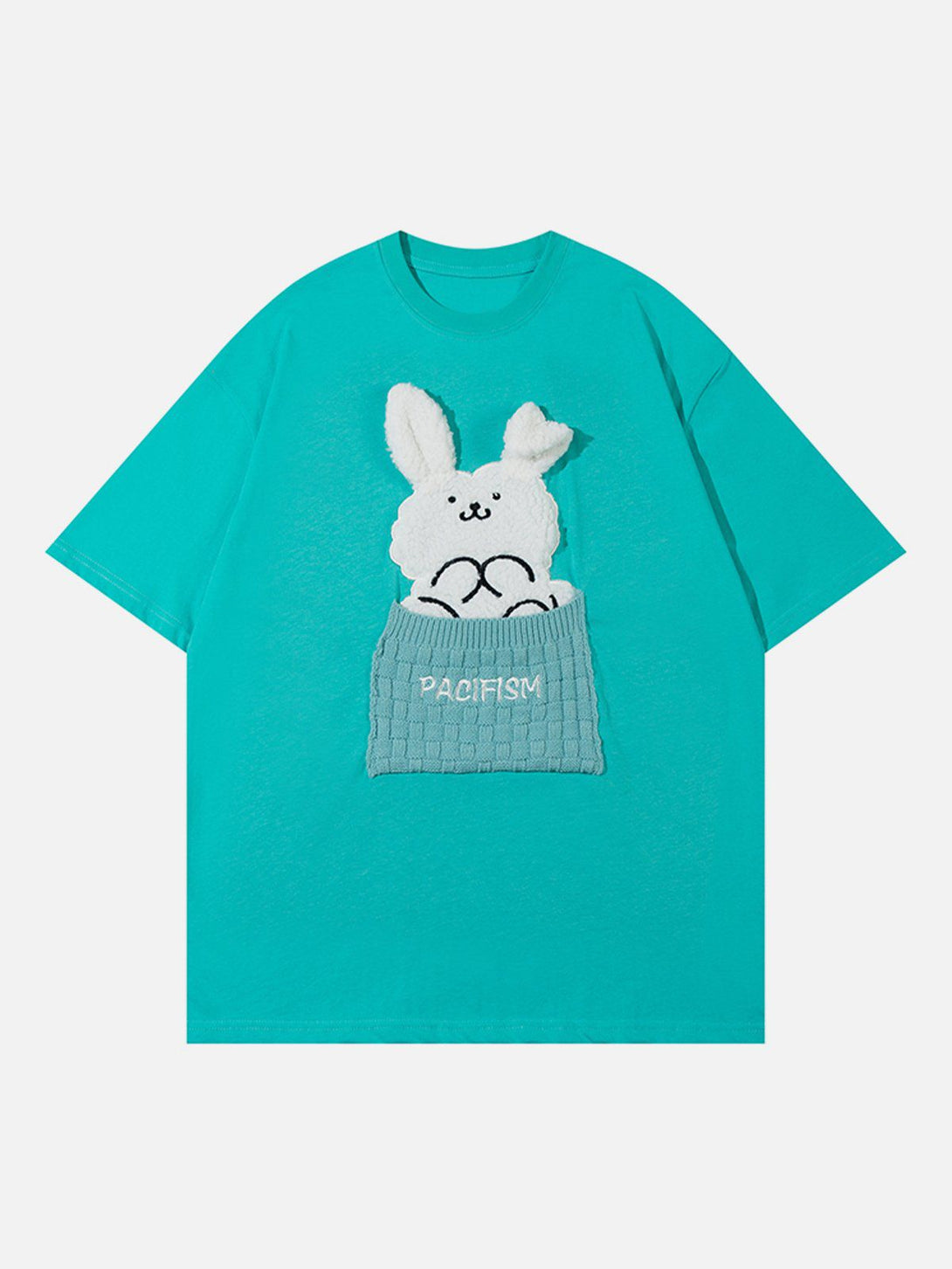 AlanBalen® - Patch Embroidery Rabbit Print Tee AlanBalen